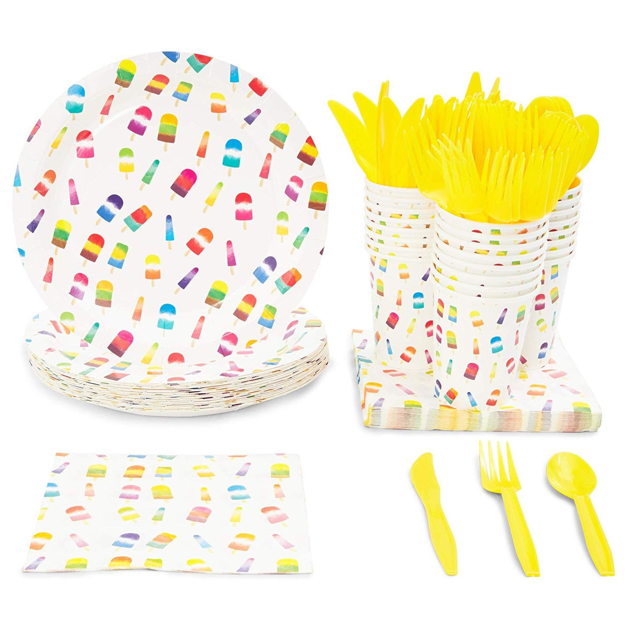 Serves 24 Popsicle Party Supplies & Decorations with Paper Plates
