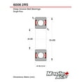 thumbnail image 3 of MAPLE ACE 6006-2RS Ball Bearing Supreme Rubber Sealed 30x55x13 mm, 6006 2RS, 3 of 5
