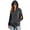 Dark Gray, variant on Womens Eye Mask Drawstring Hoodie Zip Up Jackets Side Zip Long Sleeve Pocket Oversized Casual Sweat Outer Coat