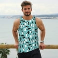 thumbnail image 6 of KLL Penguins Print Men's Muscle Gym Workout Stringer Tank Tops Bodybuilding Fitness T-Shirts Tank Tops Men-Large, 6 of 7