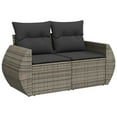 thumbnail image 3 of vidaXL Garden Sofa Set Grey, 3 of 10