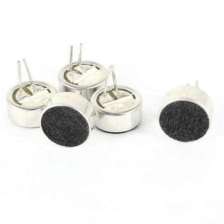 5Pcs 2 Terminals Cylindrical Electret Condenser Microphone Pick-up