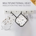 thumbnail image 4 of Yayeee Oven Mitts and Pot Holder Set of 2 Heat Resistant Kitchen Gloves Baking Hot Pad, Christmas Forest, 4 of 5