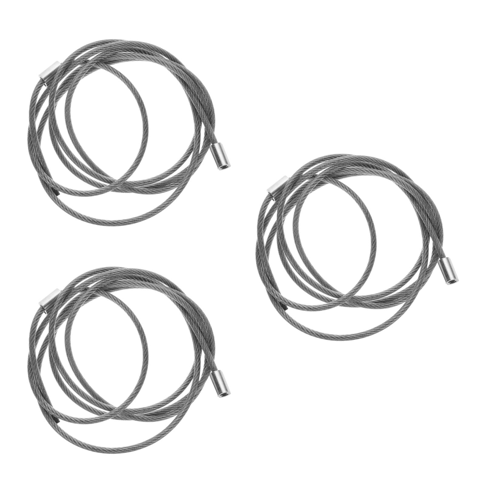 FRCOLOR 3pcs Heavy-Duty Basketball Net Cord Durable Steel Wire  Basketball Frame Net Threading String Steel Wire Basketball Hoop Nets Fixing Cord for Repair