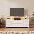 thumbnail image 1 of 63" Long Dresser with 10 Fabric Drawers & LED Lights – TV Stand for Up to 75" TVs with Power Outlets, Wide Storage Chest for Bedroom or Living Room, 1 of 9
