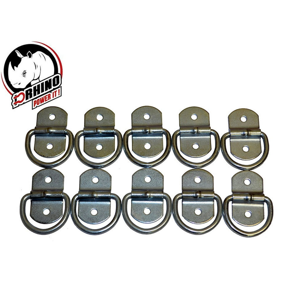 (10) DRhino Rope Rings 1/4" Tie Down DRing Enclosed Trailer Cargo