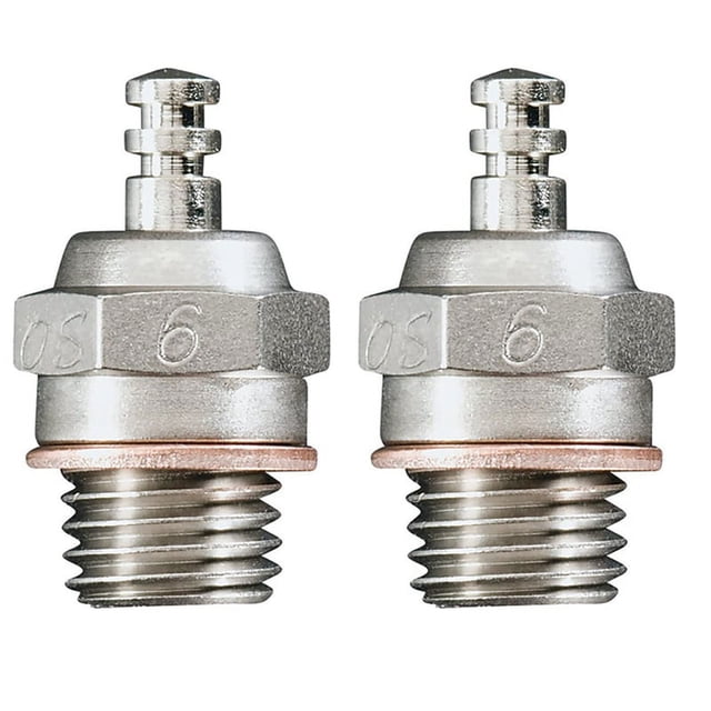 RC Parts Glow Plug OS O.S. Former A3 No.6 6 Standard Glow Plug Spark Hot for RC Car Truck Nitro Engine - (2Pcs)
