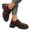 Brown, variant on Women Multi-Layer Strap Gloss Lace Up Platform Loafers, Smooth Shiny Textile, Thick Cloud Cushion Insole, Deep Lug Anti Slip Outsole, Retro Preppy Silhouette for Campus Shopping Daily,Black 6
