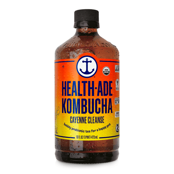 Health-Ade Kombucha, Ginger Lime Cayenne Cleanse, Probiotic Drink