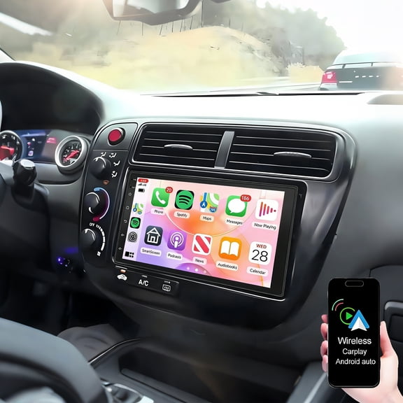 Eforcase Car Radio for Honda Civic 1996-2000,7 Inch HD Touchscreen Car Stereo Support Wireless Carplay Android Auto Bluetooth Wi-Fi FM GPS SWC RDS Mirror Link Backup Camera