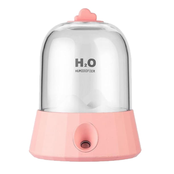 Humidificadores de nieb fría para bebés, 400 ml, silencioso, pequeño, sónico, humidificador de aire para de noche de dormitorio, ahorro Rosado Sunnimix Mini humidificador de mesa