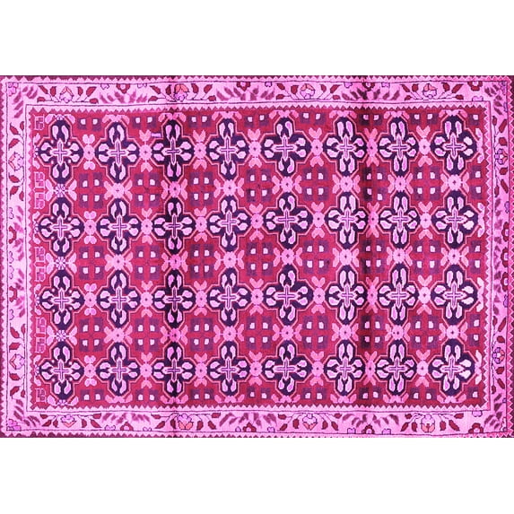 Ahgly Company Indoor Rectangle Persian Pink Traditional Area Rugs, 2' x 4'