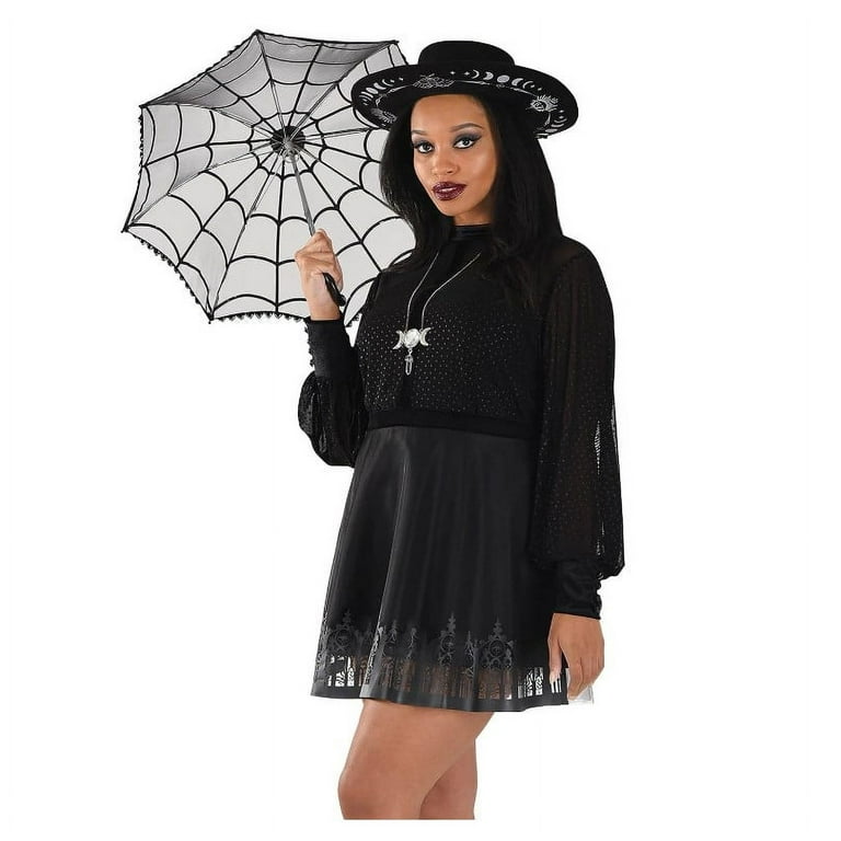 witch costume short dress Black Swan Costume, Adult Halloween Costume, Black Feather Mini Dress, Halloween Wedding Dress, Mini Gothic Dress, Dark Angel Costume, Witch L / Black