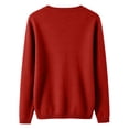 thumbnail image 4 of Nestiefly Womens Button Down Cardigan Sweater Casual Soft V Neck Work Sweaters Lightweight Knit Tops Fall Clothes Wine S, 4 of 6