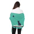 thumbnail image 4 of FORMRS Womens Scarf Winter Soft Long Big Warm Shawls Wrap Tassel Scarves, Green Cat, 4 of 9