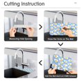 thumbnail image 5 of Yayeee Faucet Mat for Kitchen Sink 30" Diatomite Long Splash Guard Pad, Playful Fried Eggs, 2 Pack, 5 of 7