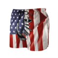 thumbnail image 2 of Costume Cosplay Pattern 3D Fishing Hooked American Flag Custom Beach Shorts Swim Trunk, 2 of 7