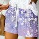 thumbnail image 3 of Mujeres Pantalones Cortos con Bolsillos Impresos Detalle Vendaje, Casual Y Suelto Ajuste Pantalones Cortos de las Mujeres para el Verano, 3 of 5