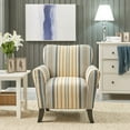 thumbnail image 3 of Homesvale Sugar City Arm Chair in Blue Stripe, 3 of 6