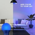 thumbnail image 2 of Luxrite A19 LED Blue Light Bulbs 60W Equivalent Non-Dimmable UL Listed E26 Base 2-Pack, 2 of 6