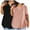 #Pink, variant on DPTALR George 2PC Women's V-neck Solid Color Oversized T-shirts,Army Green,Size XXXL