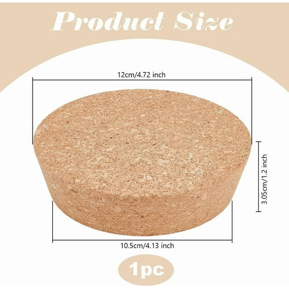 Large Cork Stoppers 4.1~4.7 Inch Cork Bottle Stoppers Tapered Corks Plugs Corks Canning Jar Lids Wood Tapered Plugs Wooden Taper Stopper for Kitchen Wedding Favor Canning