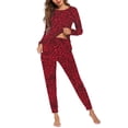 thumbnail image 6 of Ekouaer Womens Pajamas Set Long Sleeve Loungewear Soft Lounge Set Joggers with Pockets, 6 of 7