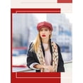 thumbnail image 4 of Minzimin Newsboy Caps for Women 8 Panel PU Leather Apple Cap Vintage Beret Hat Gatsbie Hat for Women Gift, 4 of 6