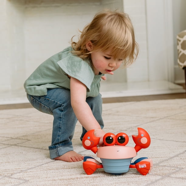 Hopscotch Lane Musical Crawling Crab, Red Dancing Toy, Babies and