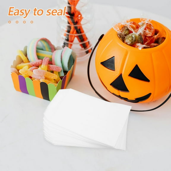 LIFKOME 50pcs Small Glassine Paper Bags Practical Self-Sealing Packaging Pouches for Candy Cookie Sandwiches Daily Use Paper Bags Party Tableware Pouches