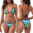 thumbnail image 3 of Fotbe Merry Christmas Gnome Traje de Baño para Mujer de Dos Piezas – Bikini Sexy de Tirantes Tipo Halter con Diseño Triangular, 3 of 6