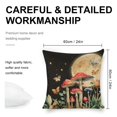 thumbnail image 2 of Mushroom butterfly full moon Linen toss pillowcase Decoration pillowcase Gift preferred 24x24" Cushion cover 1 set Sofa pillowcase Sofa bedroom living room car, 2 of 8