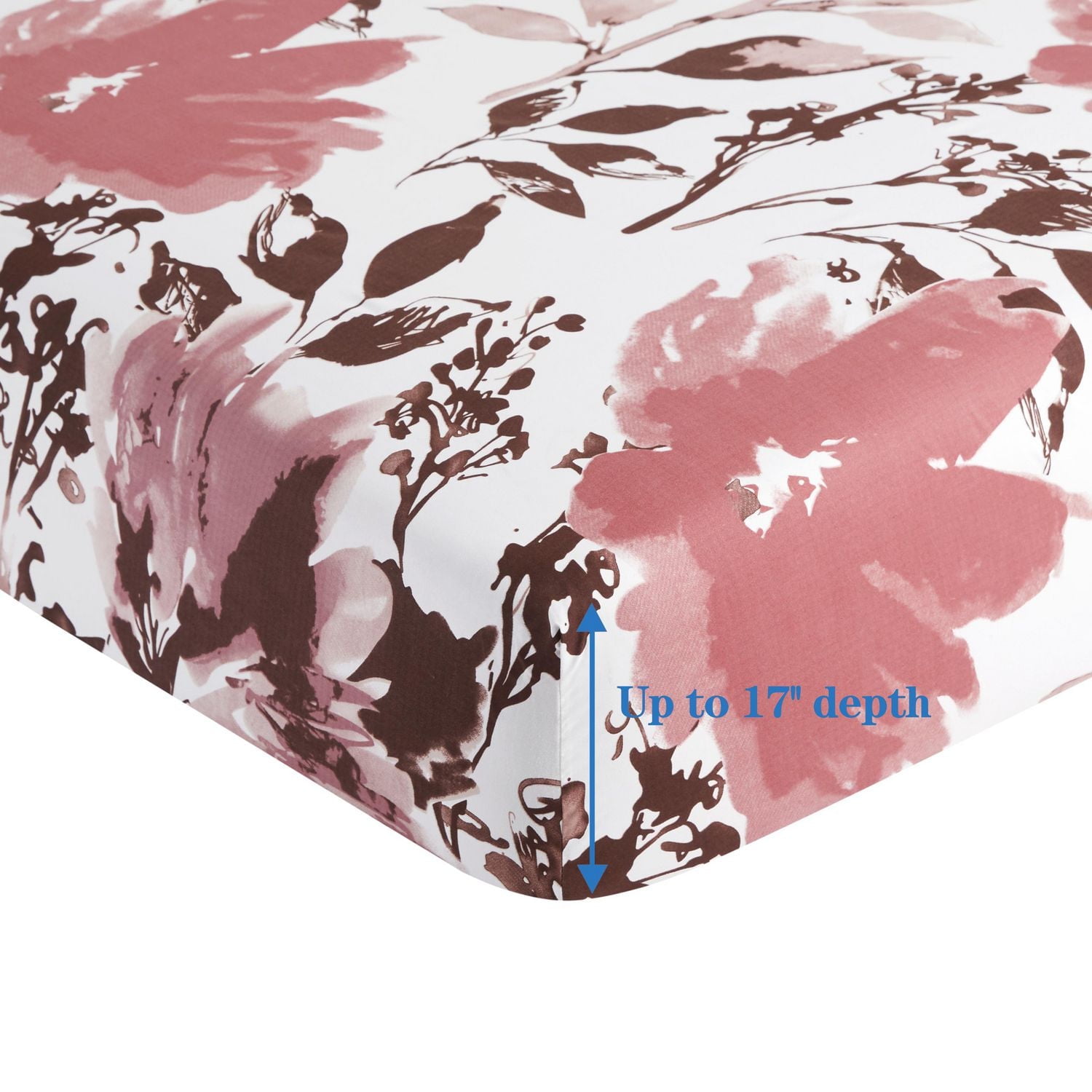 Ensemble de literie Marina Décoration ultra douce et soyeuse, imprimée, en rayonne de bambou, toutes saisons, avec taies d'oreiller, motif floral rose et rouge