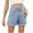Light Blue, variant on YYUIJK Womens Ladies Boyfriend Denim Shorts Stretchy Casual Cotton Beach Summer Straight Leg Designed Hot Jeans Short Pants Dark Gray L