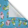 thumbnail image 3 of Ambesonne Gator Kitchen Curtains, Cartoon Crocodiles, 55"x39", Deep Sky Blue Pink, 3 of 3