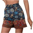 thumbnail image 2 of Wycnly Shorts for Women Womens Shorts Summer Beach Vintage Bohemian Floral Loose Straight Leg Shorts Fashion Elastic Waist Plus Size Ladies Shorts, 2 of 5