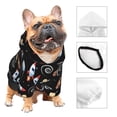 thumbnail image 3 of Fotbe Space Rocket Sudadera con Estampado para Perros Pequeños – Suéter con Capucha para Mascotas, Tela Suave de Forro Polar con Bolsillo-Large, 3 of 7