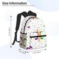 thumbnail image 2 of Pofeuu Mardi Gras Carnival1 Print Laptop Backpack Travel Canvas Backpack for School Lightweight and Comfortable Backpack College Backpack Schoolbag, 2 of 6