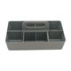 thumbnail image 1 of Organizador de caja apilable de caja portátil Organizador de maquillaje de 8 Compartimentos de limpieza con mango Bin de canasta dividida para Gris, 1 of 8