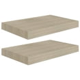 thumbnail image 1 of Estantes Flotantes de Pared vidaXL en MDF Acabado Roble Panal 2 Piezas, 1 of 7