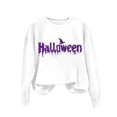 thumbnail image 4 of White Women's Oversized Sweatshirts Halloween Witch Sweatshirt Women Season Sweatshirts Halloween Bat Long Sleeve Fall Crewneck Pullover Tops Hoodies for Women Trendy, 4 of 4