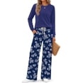thumbnail image 2 of Fantaslook Plus Size Two Piece Sets for Women Wide Leg Pants Lounge Sets Fall Vacation Travel Outfits Fashion Boho Matching Sets, 2 of 8