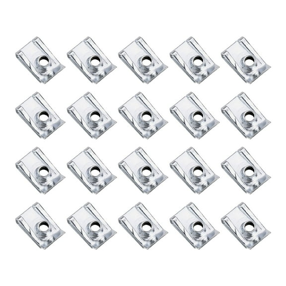 Durable U Clips Spire Clips M5 M6 M8 Plated Metal U Nuts Used On Motor Vehicles 20Pcs A Greater Clamping Force