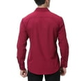 thumbnail image 4 of Men's Dress Shirts Long Sleeve Shirts for Men, Slim-Fit Mens Long Sleeve Button Down Shirts Regular Fit Long Sleeve Stretch Shirts Tops Business Dress Shirts for Men, 4 of 4