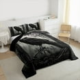 thumbnail image 3 of jejeloiu Wild Crow Bedding Comforter Set,Dark Style Twin Comforter Sets,Black Raven Bedding Set For Men Women,Ultra Soft Home Decor Reversible,2-Piece, 3 of 8