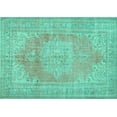 thumbnail image 1 of Ahgly Company Indoor Rectangle Persian Turquoise Blue Traditional Area Rugs, 2' x 5', 1 of 4
