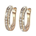 thumbnail image 2 of Jiaroswwei 1 Pair Earrings Charm Attractive Ring Shape Dainty Huggie Earrings for Women, 2 of 8