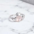thumbnail image 4 of JEWELSBYASAILOR Hello Kitty Statement Ring / 6 MM lab Grown Rose Quartz Ring / Animal Lover's Jewelry / 925 Streling Silver, 4 of 4