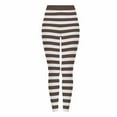 thumbnail image 3 of QATAINLAV Women's Fashion Stripe Printed Leggings Elastic High Waisted Workout Yoga Pants Halloween Tight Bottoms Bronze M, 3 of 10