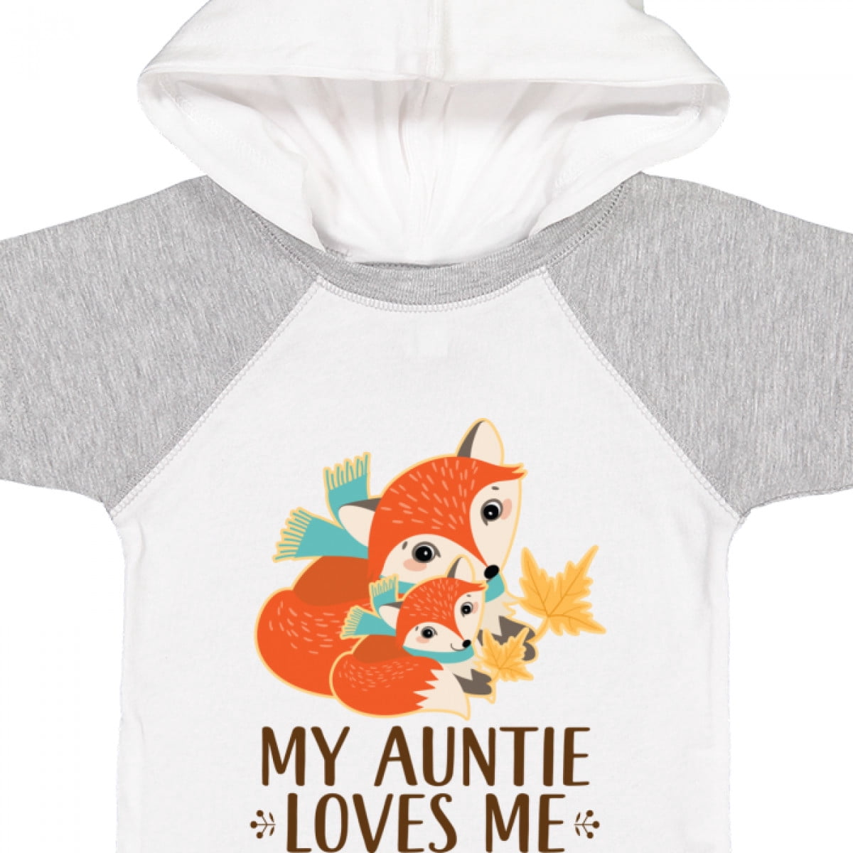 Inktastic Auntie Loves Me Woodland Fox Boys or Girls Baby Bodysuit